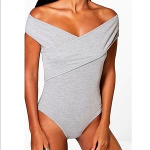 Grey body suit